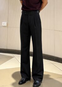 Black Gurkha Bootcut Formal Pant