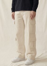 Cream White Baggy Cargo