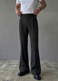 Black Gurkha Formal Bootcut Pant